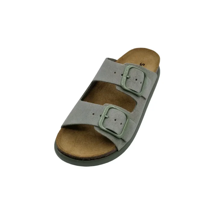 Ciabatte donna estive Scholl Noelle Chunky salvia vista superiore