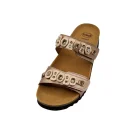 Ciabatte donna plantare bioprint Scholl Kaia 2 straps oro rosa vista superiore
