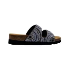 Ciabatte donna plantare bioprint dr scholl Cadice 2 straps nero vista mediale