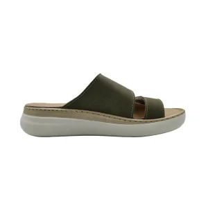 Ciabatte donna plantare estraibile Podoline Cana oliva vista mediale