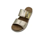 Ciabatte donna plantare memory cushion Dr Scholl Scilla 2 straps oro vista superiore