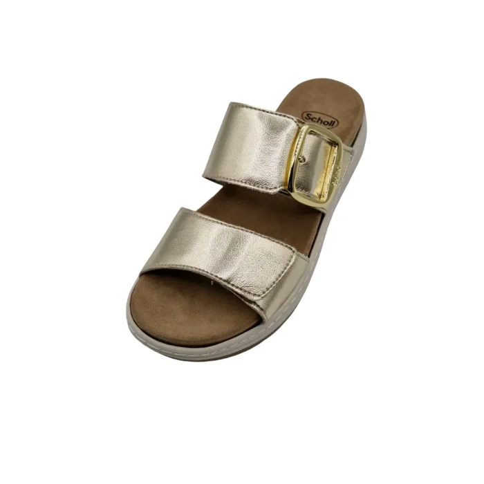 Ciabatte donna plantare memory cushion Dr Scholl Scilla 2 straps oro vista superiore