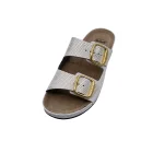 Ciabatte donna plantare memory cushion Scholl Aberdeen bianco vista superiore