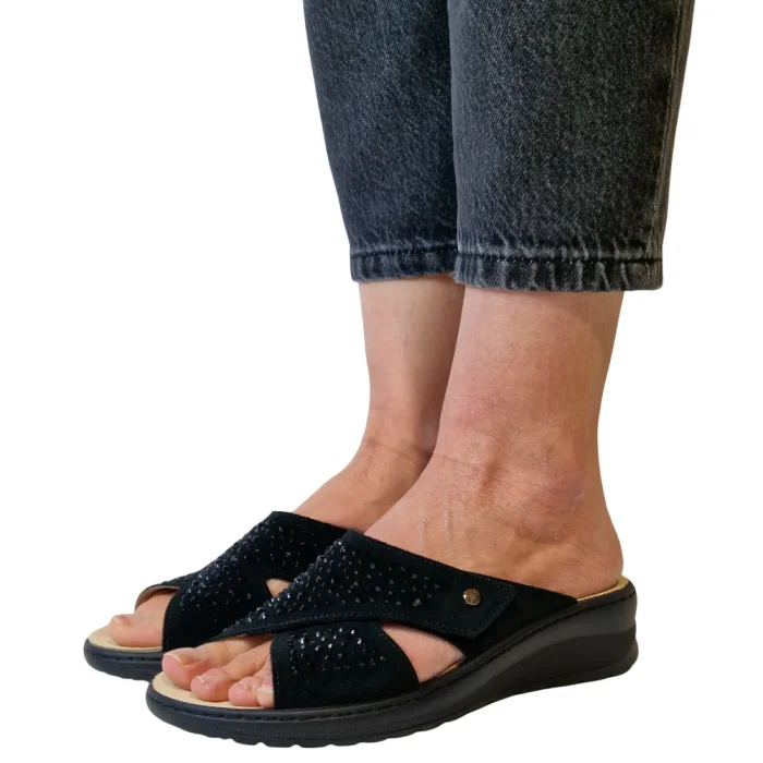 Ciabatte donna suola biomeccanica Hergos H3056C indossate_1