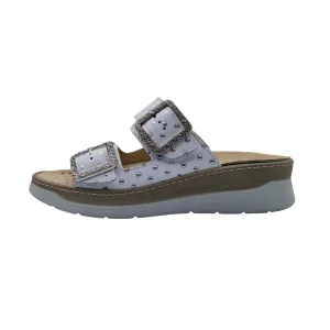 Ciabatte doppia fascia donna plantare estraibile Loren M3233 vista laterale