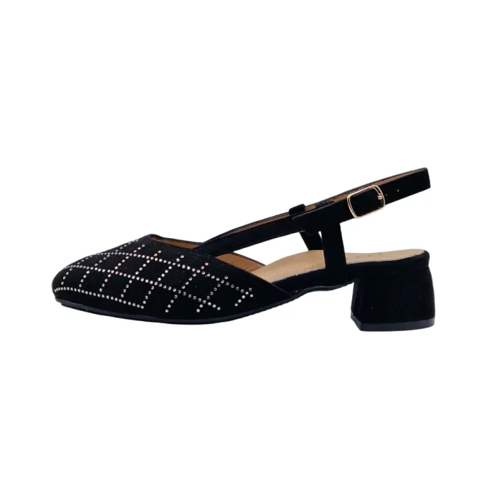 Decollete comfort donna Loren 5278 nero vista laterale