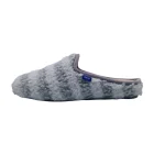 Pantofola donna con pelliccia Scholl Maddy grigio vista laterale