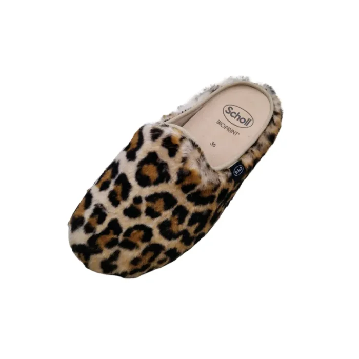 Pantofola donna con pelliccia Scholl Maddy multicolor vista superiore