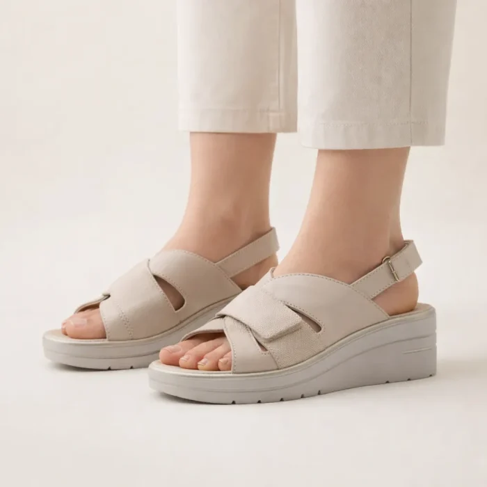 Sandali donna plantare estraibile Hergos H6300 indossate