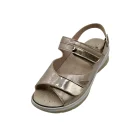 Sandali donna suola biomeccanica Ecosanit 113B169 platino vista superiore