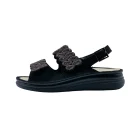 Sandali ortopedici donna Ecosanit 113P031 nero vissta laterale