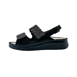 Sandali ortopedici donna Ecosanit 113P031 nero vissta laterale