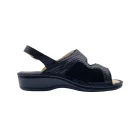 Sandali ortopedici per alluce valgo donna Ecosanit 123265 nero vista mediale