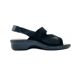 Sandali per alluce valgo donna Loren M3223 nero vista mediale Sandali per alluce valgo donna Loren M3223 nero vista mediale