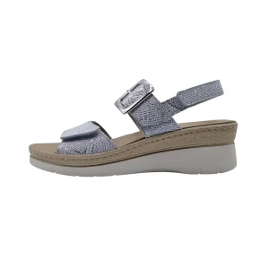 Sandali predisposti plantari donna Loren H56916 ghiaccio vista laterale