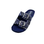 Ciabatte comfort donna Loren F0554 marine vista superiore