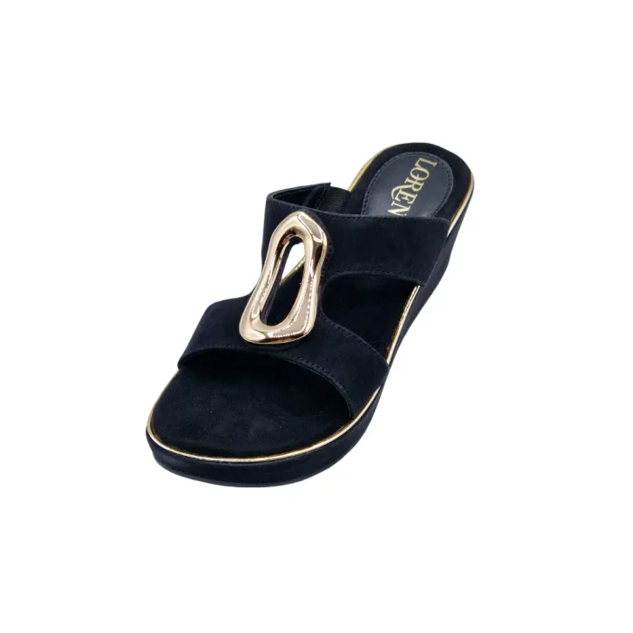 Ciabatte comfort eleganti donna Loren F0547 nero vista superiore