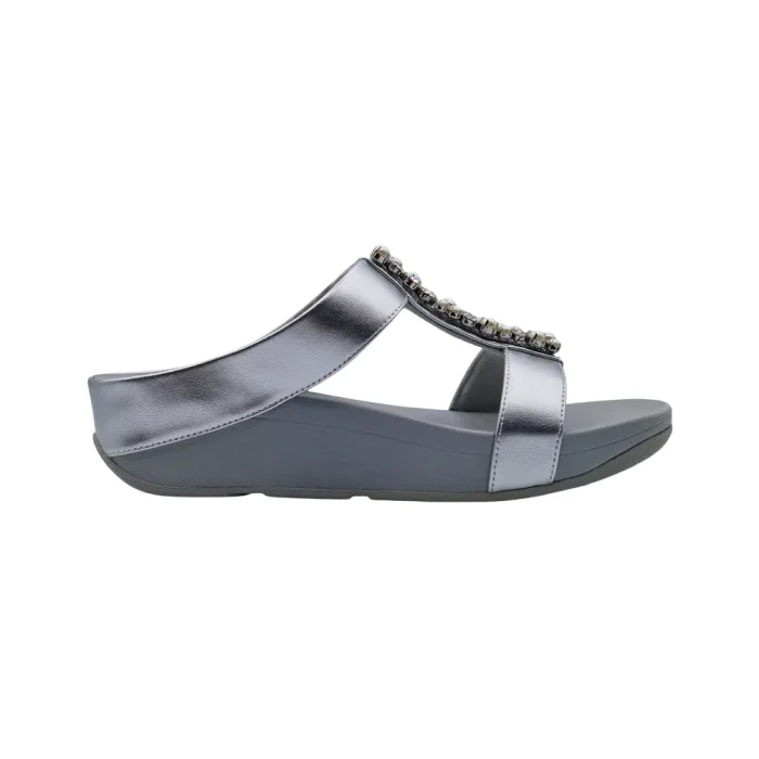 Ciabatte donna Fitflop A2m silver vista mediale