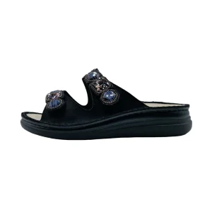 Ciabatte donna con plantare estraibile Ecosanit 113P030 nero vista laterale