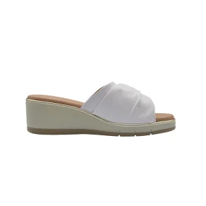 Ciabatte donna con plantare morbido Grunland CI3128 bianco vista mediale