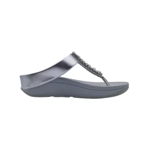 Infradito donna Fitflop A2N silver vista mediale