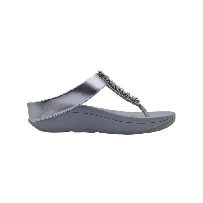 Infradito donna Fitflop A2N silver vista mediale