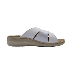 Ciabatte donna con plantare estraibile Grunland CE0776 bianco vista mediale