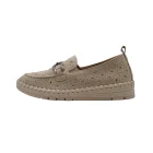 Mocassini donna Grunland SC4184 beige vista laterale
