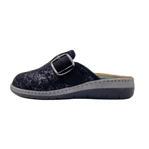 Pantofola ortopedica donna Grunland CE0791 nero vista laterale