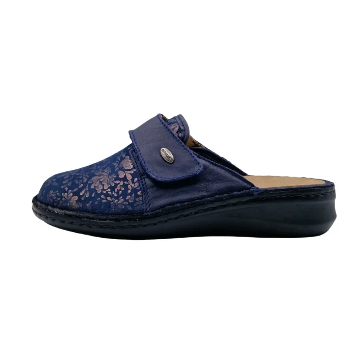 Pantofole ortopediche donna invernali Grunland CE0472 blu vista laterale