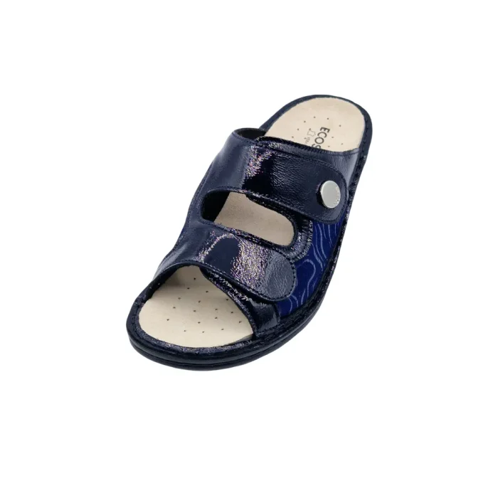 Ciabatte alluce valgo donna Ecosanit 123255 blu vista frontale