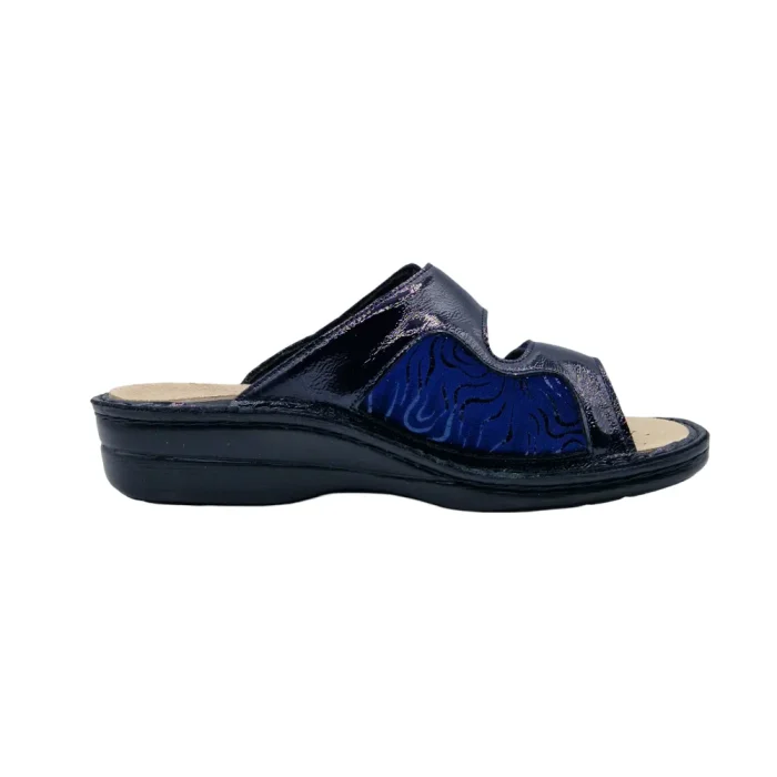 Ciabatte alluce valgo donna Ecosanit 123255 blu vista mediale