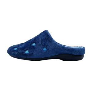 Pantofole donna con plantare estraibile Loren W9144 azzurro vista laterale