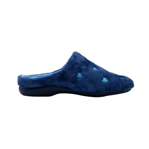 Pantofole donna con plantare estraibile Loren W9144 azzurro vista mediale Pantofole donna con plantare estraibile Loren W9144 azzurro vista mediale