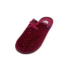 Pantofole donna invernali Scholl Lauren bow bordeaux vista superiore