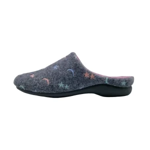 Pantofole donna plantare estraibile Loren W9161 grigio vista laterale