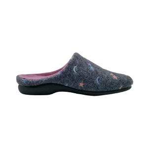 Pantofole donna plantare estraibile Loren W9161 grigio vista mediale Pantofole donna plantare estraibile Loren W9161 grigio vista mediale