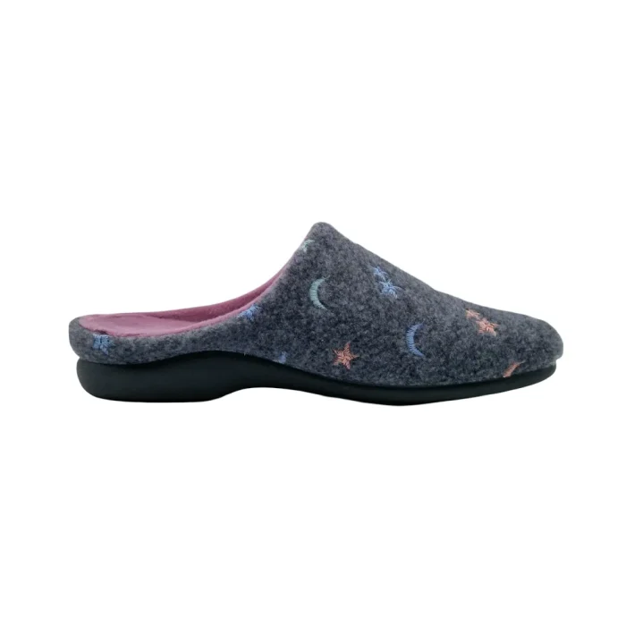 Pantofole donna plantare estraibile Loren W9161 grigio vista mediale