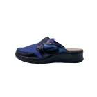 Pantofole donna suola biomeccanica per dita a martello Ecosanit blu vista laterale
