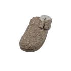 Pantofole invernali donna plantare estraibile Ecosanit 142602 beige vista frontale