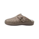 Pantofole invernali donna plantare estraibile Ecosanit 142602 beige vista laterale