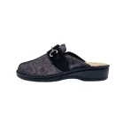 Pantofole ortopediche donna con plantare estraibile Ecosanit 113T030 nero vista laterale