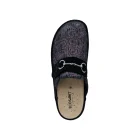 Pantofole ortopediche donna con plantare estraibile Ecosanit 113T030 nero vista superiore