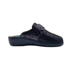 Pantofole per alluce valgo donna Loren M3253 nero vista mediale Pantofole per alluce valgo donna Loren M3253 nero vista mediale