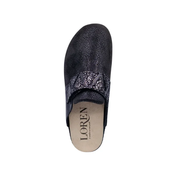 Pantofole per alluce valgo donna Loren M3253 nero vista superiore Pantofole per alluce valgo donna Loren M3253 nero vista superiore