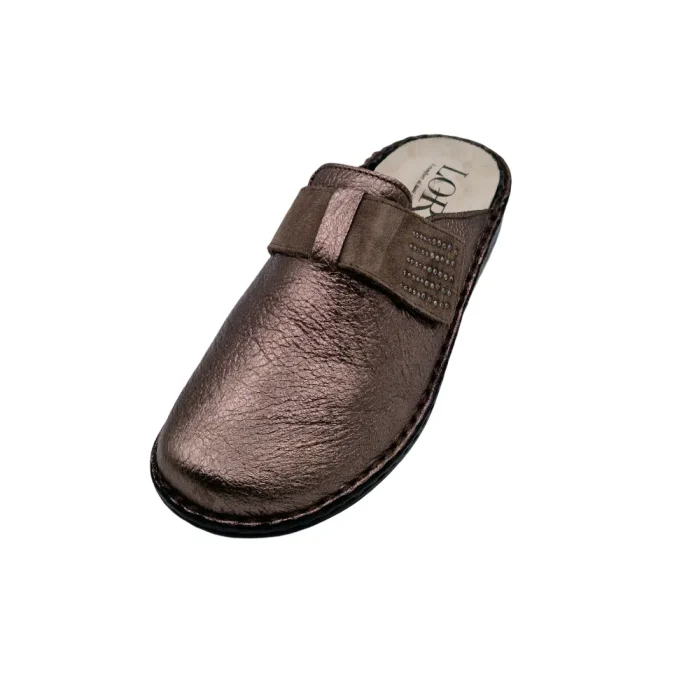 Pantofole plantare estraibile donna Loren M3247 peltro vista frontale Pantofole plantare estraibile donna Loren M3247 peltro vista frontale