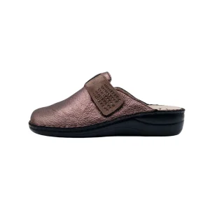 Pantofole plantare estraibile donna Loren M3247 peltro vista laterale