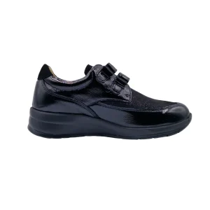 Scarpe comode per dito a martello suola biomeccanica donna Ecosanit 113H002 nero vista mediale Scarpe comode per dito a martello suola biomeccanica donna Ecosanit 113H002 nero vista mediale