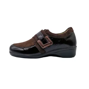 Scarpe eleganti per dita a martello donna Ecosanit 113680 testa di moro vista laterale