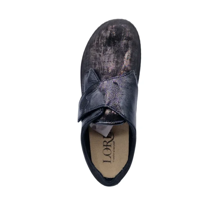 Scarpe ortopediche per alluce valgo donna Loren M3260 nero vista superiore